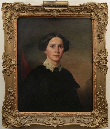 Portrait of Carrie Dearborn, Principal of the Boston Cooking School