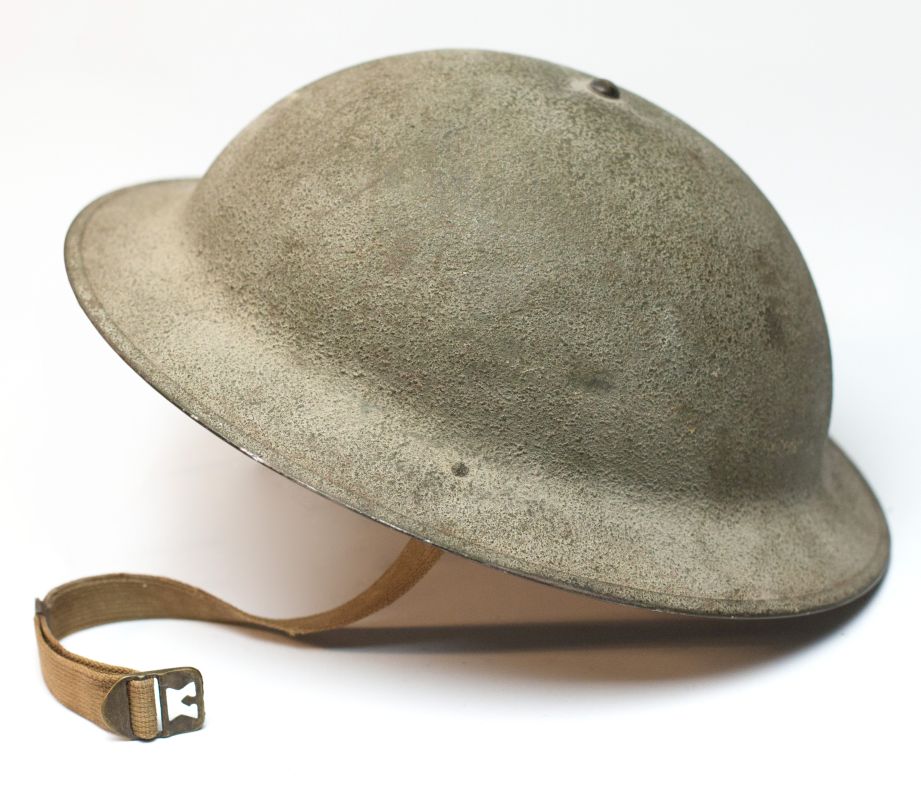 US WWII M1914A1 KELLY HELMET WITH LEATHER LINER