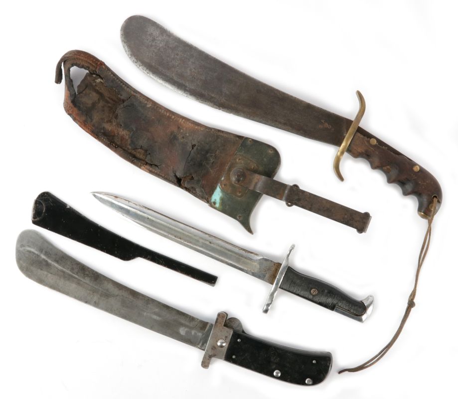 THREE US MILITARY EDGED WEAPONS, WWI & WWII ERAS