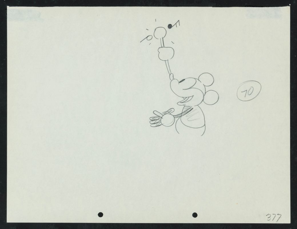 A RARE 1928 STEAMBOAT WILLIE PRODUCTION DRAWING