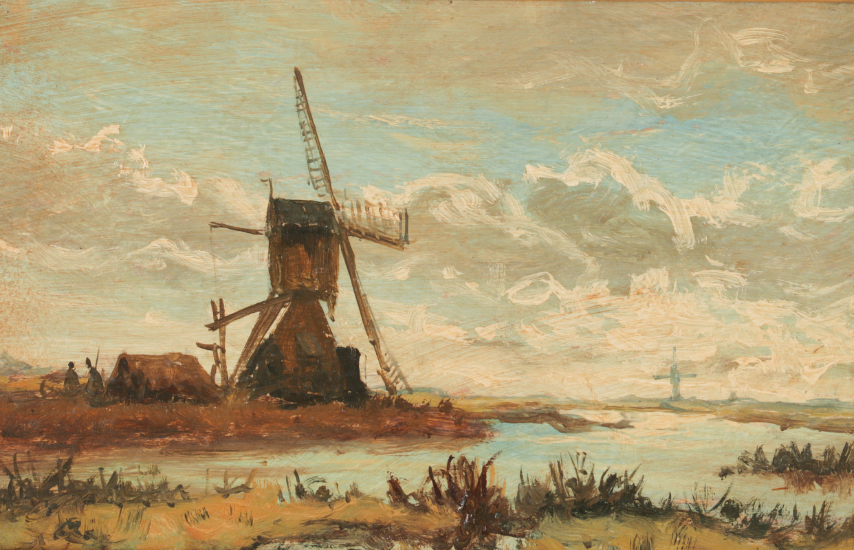 ATTRIBUTED WILLEM ROELOFS (1822-1897) OIL ON PANEL