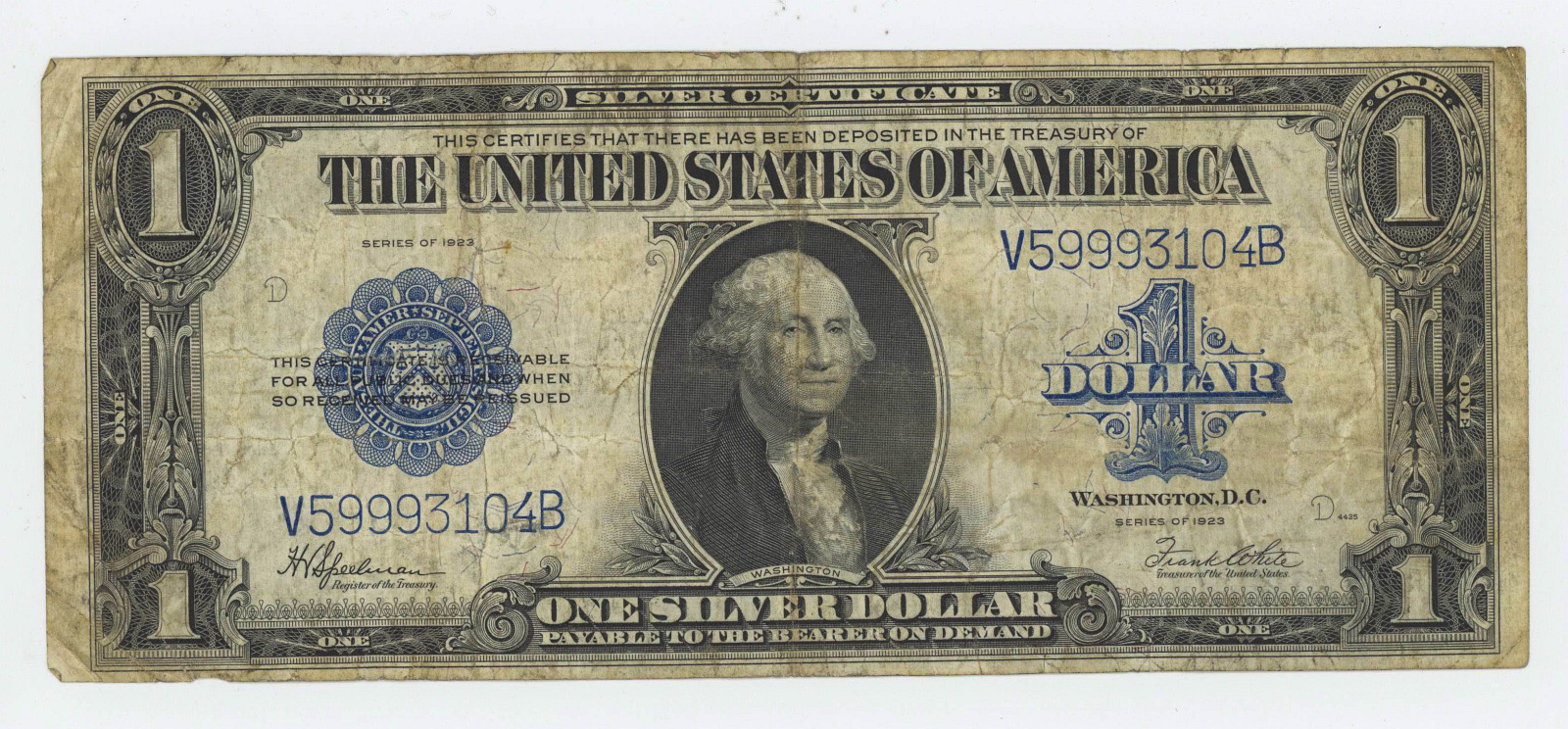 1923 ONE DOLLAR UNITED STATES NOTE