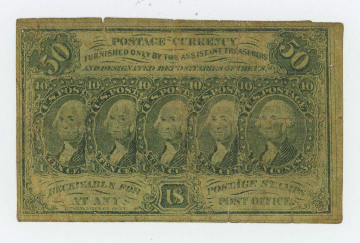 1962 FIFTY CENT POSTAGE CURRENCY