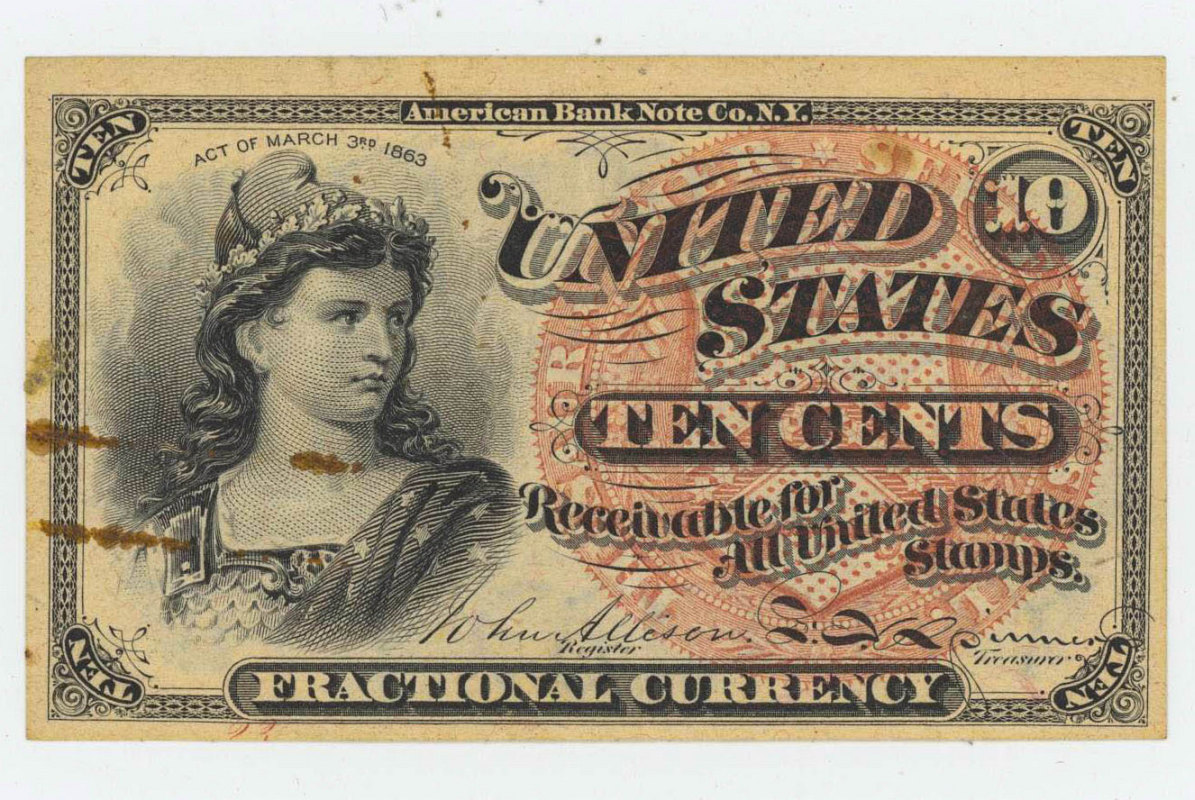 TEN CENT FACTIONAL CURRENCY