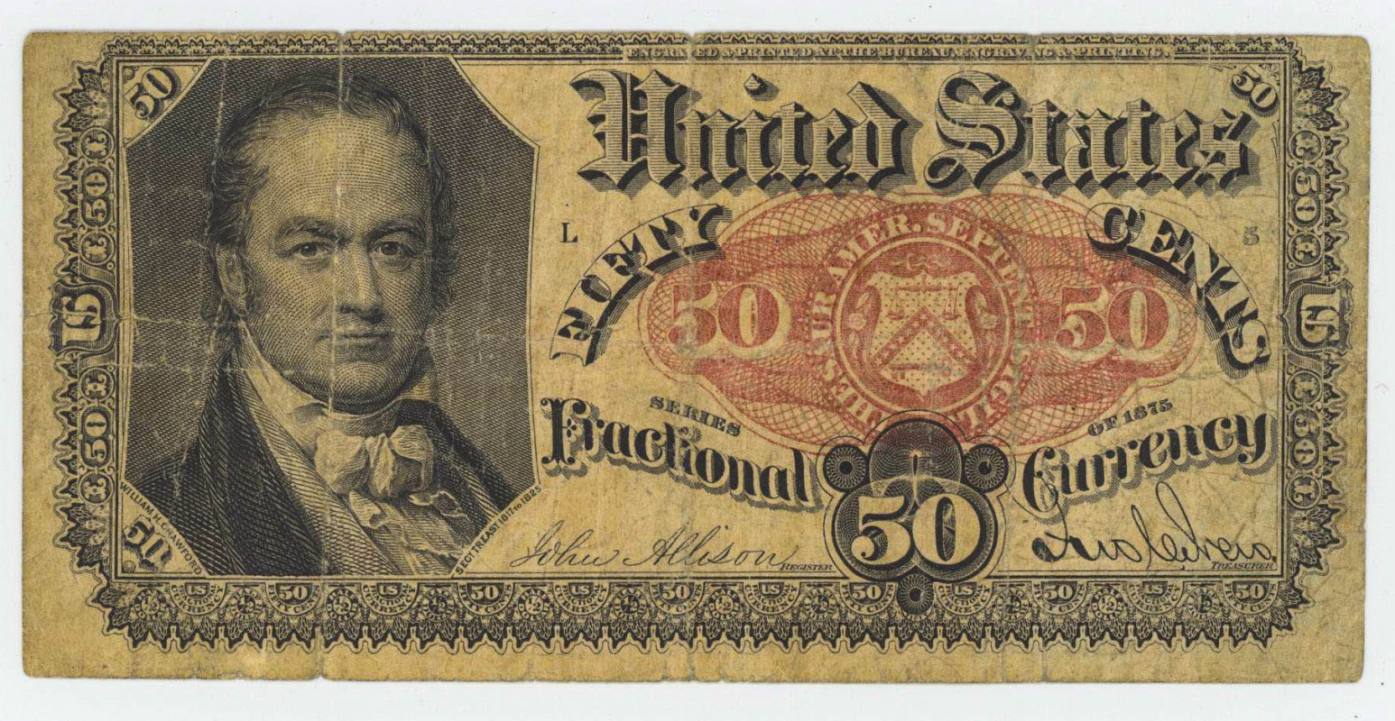 FIFTY CENT FRACTIONAL CURRENCY