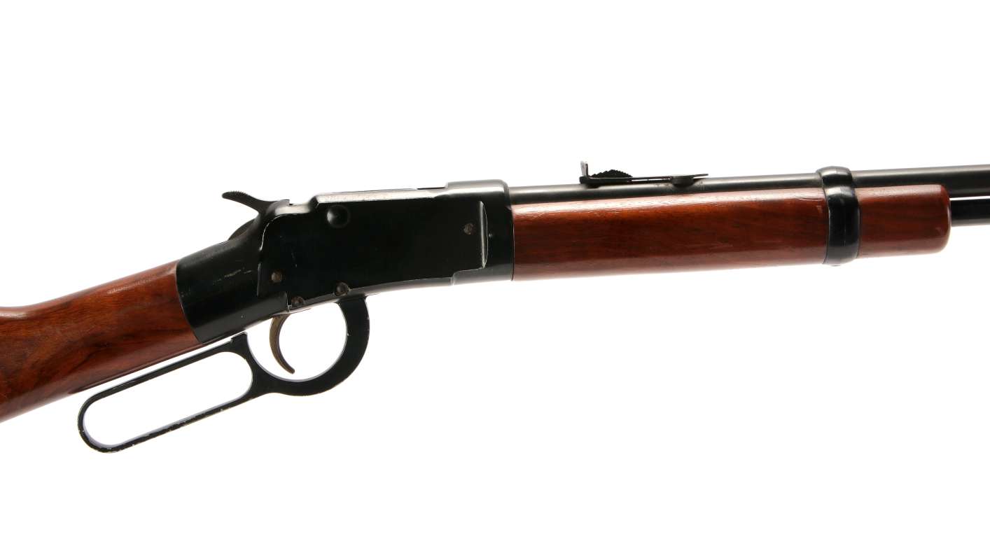 AN ITHACA 22 CAL MODEL 49  LEVER ACTION SADDLE GUN