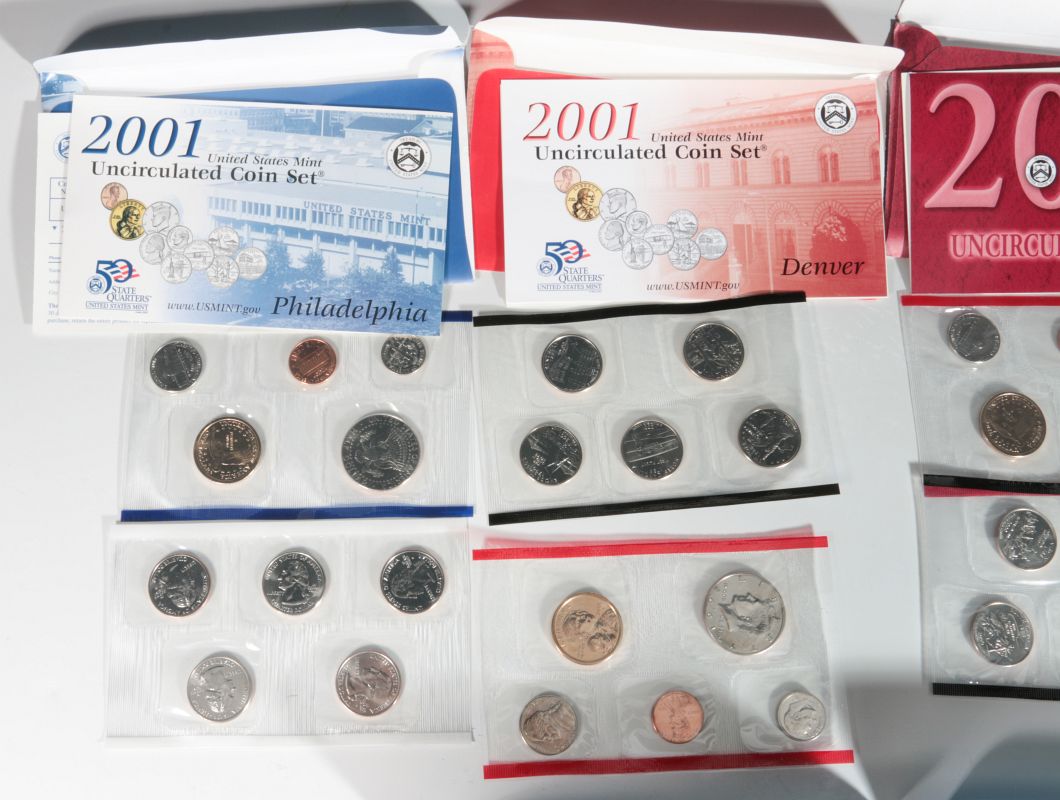 1999-2001 UNCIRCULATED US COIN SETS