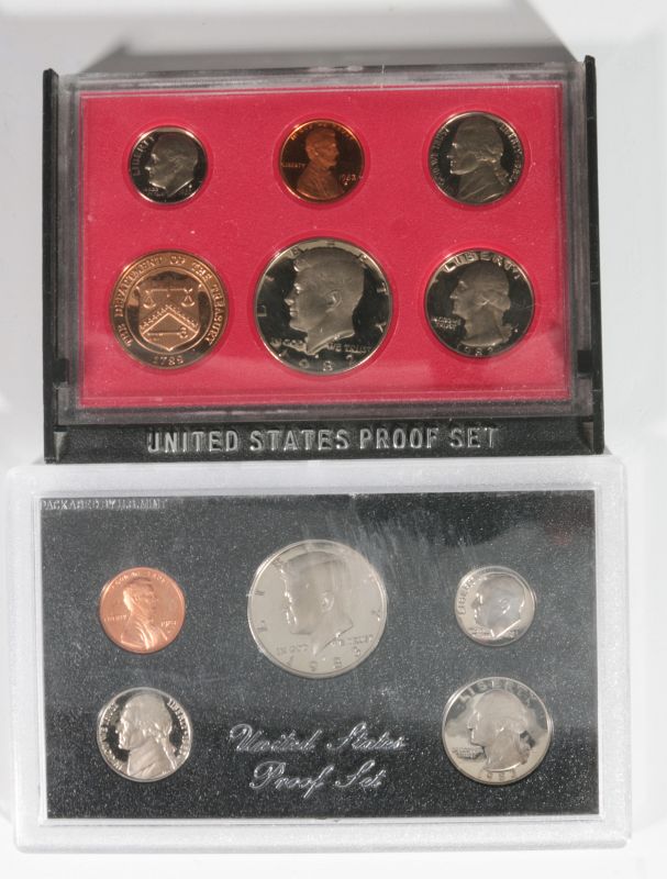 1982 AND 1983 COIN PROOF SETS