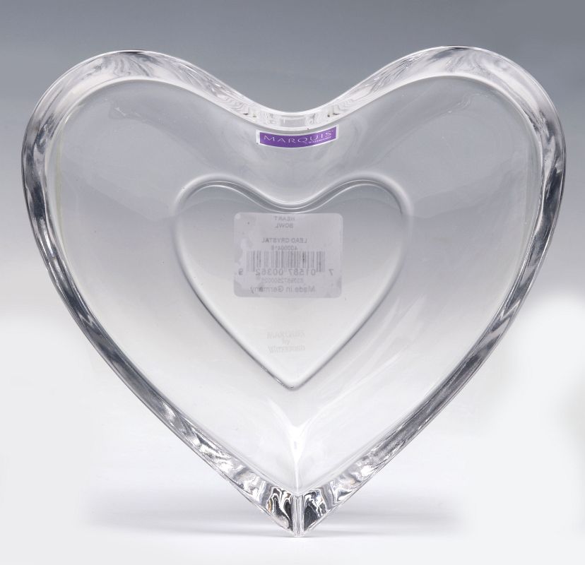 WATERFORD LEAD CRYSTAL MARQUIS HEART BOWL IN BOX