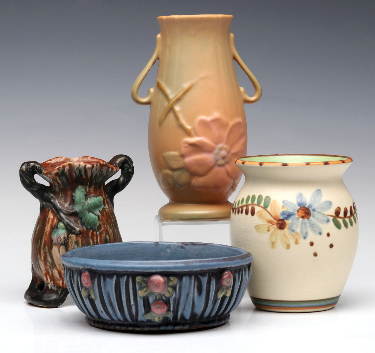 A COLLECTION OF WELLER ART POTTERY VASES