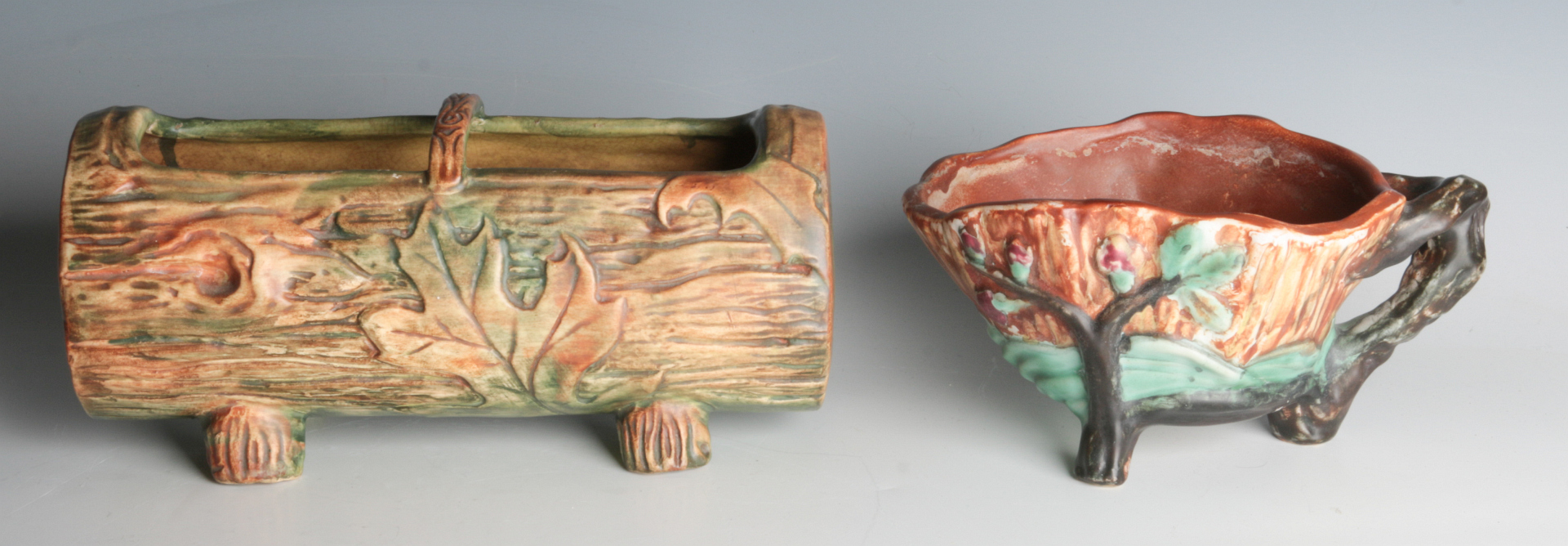 WELLER 'WOODCRAFT' AND 'WARWICK' POTTERY PLANTERS