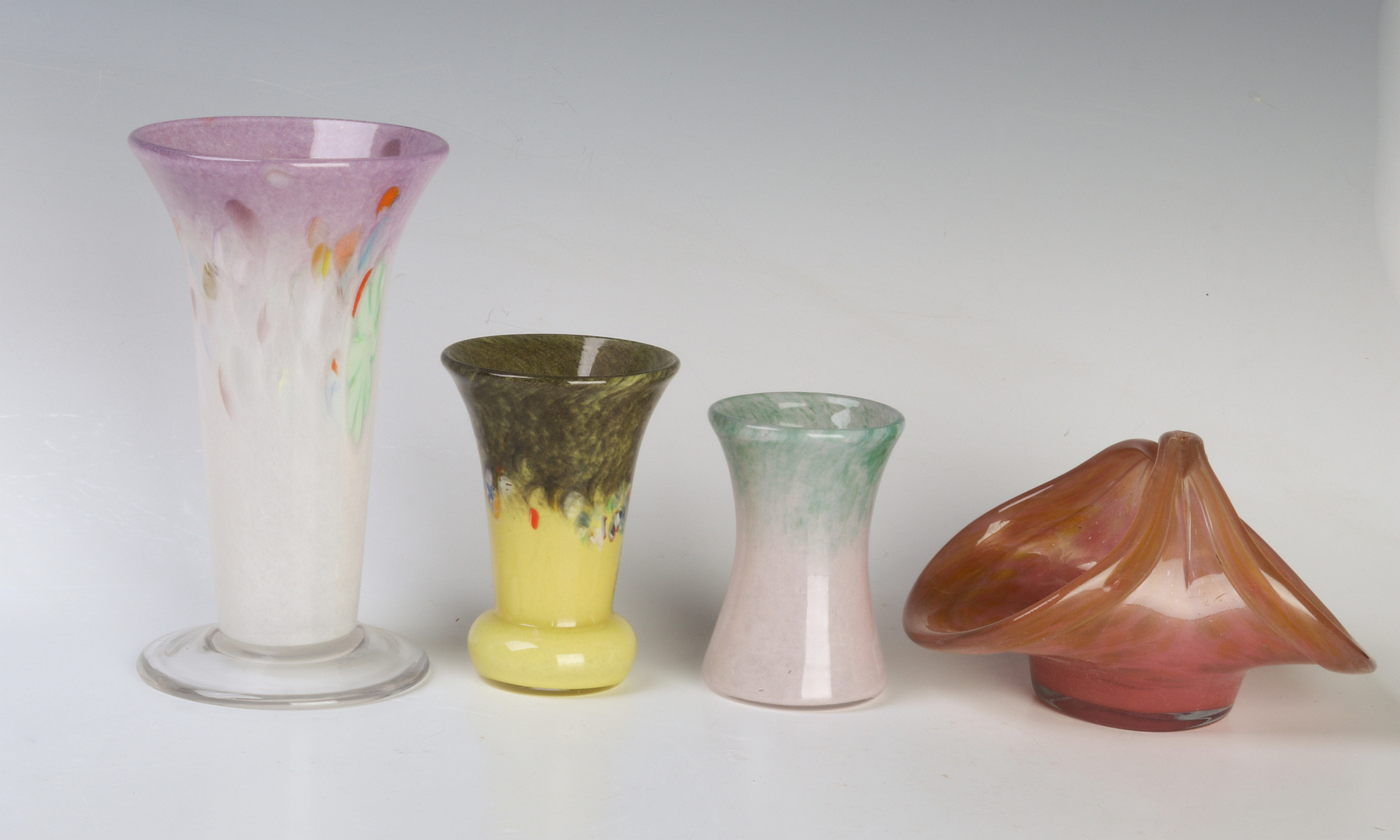 A COLLECTION OF VASART ART GLASS CABINET VASES