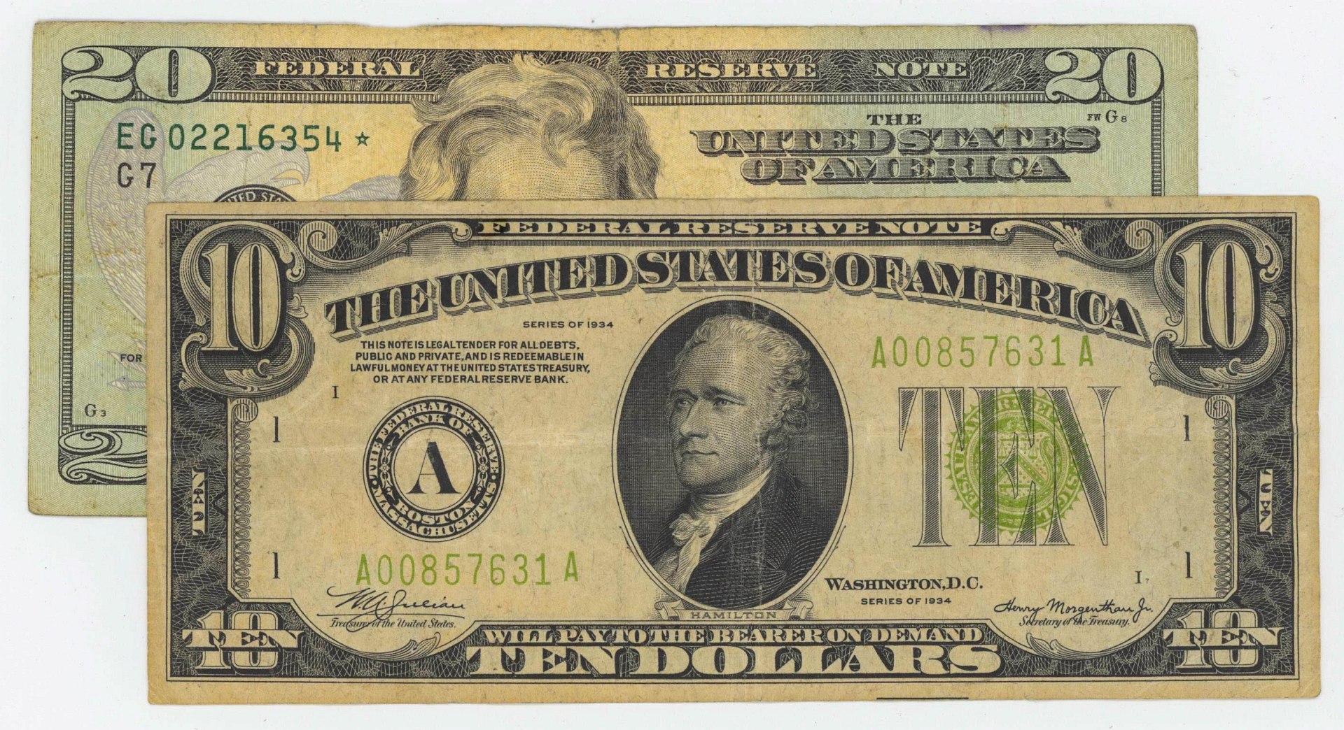 COLLECTIBLE $10 AND $20 NOTES