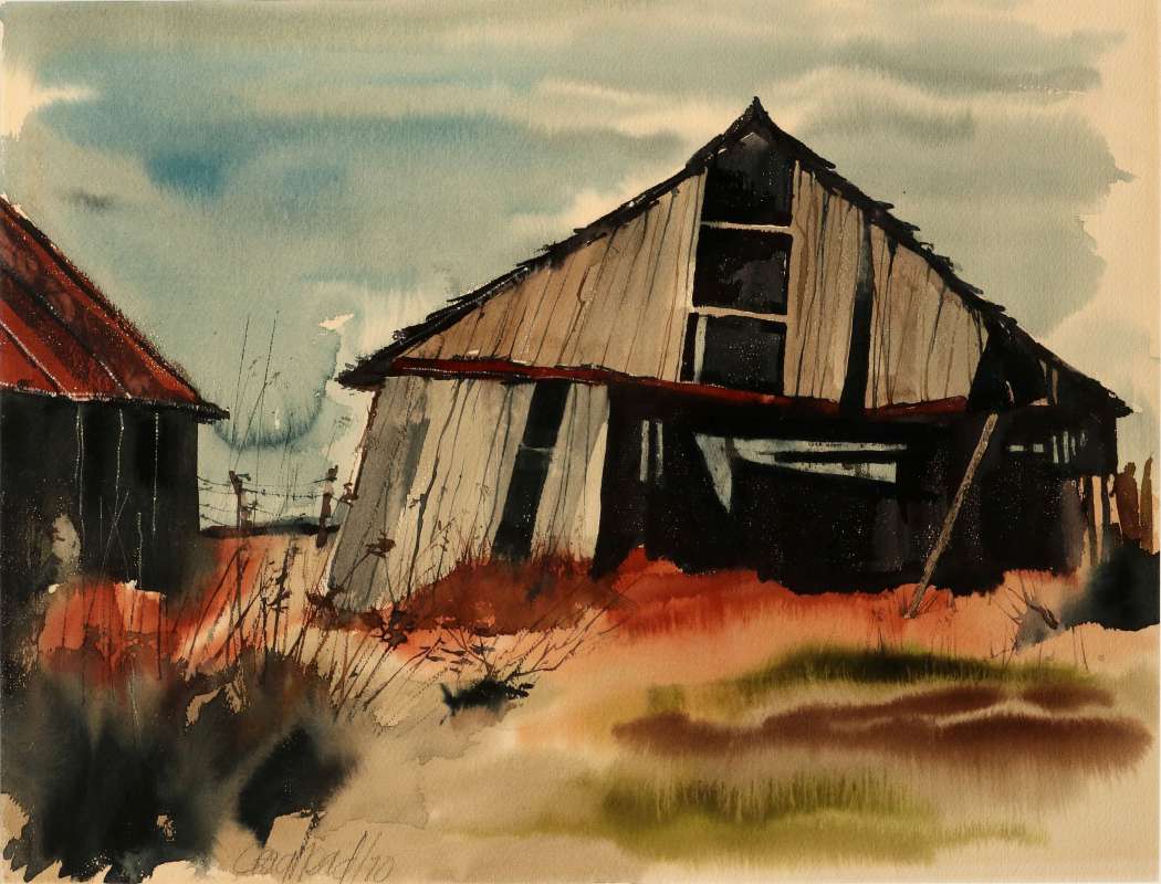 WATERCOLOR ON PAPER SIGNED 'CRAIGHEAD'