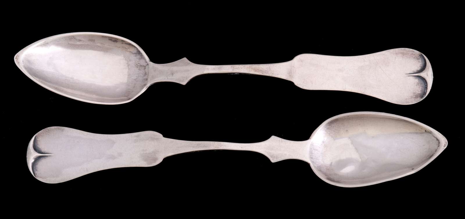 JACCARD & CO FIDDLE PATTERN COIN SILVER SPOONS