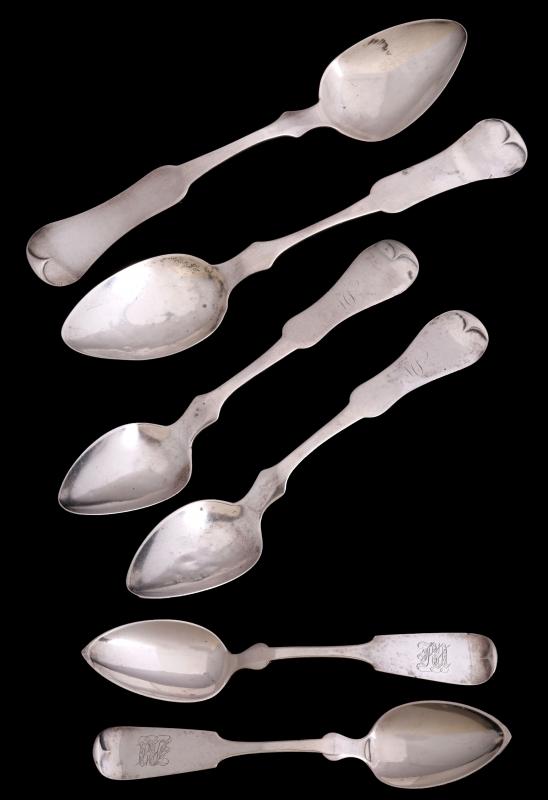 A LOT OF COIN SILVER SPOONS BY  MISSOURI MAKERS