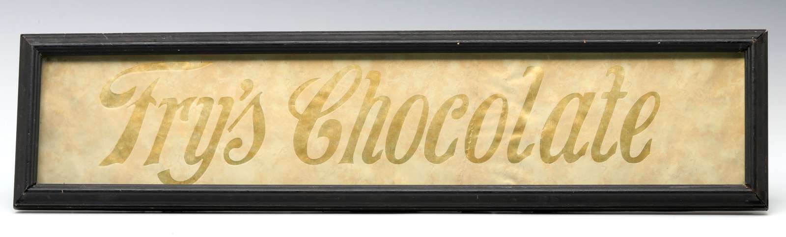 FRY'S CHOCOLATE REVERSE ETCHED GLASS ADVERTISING