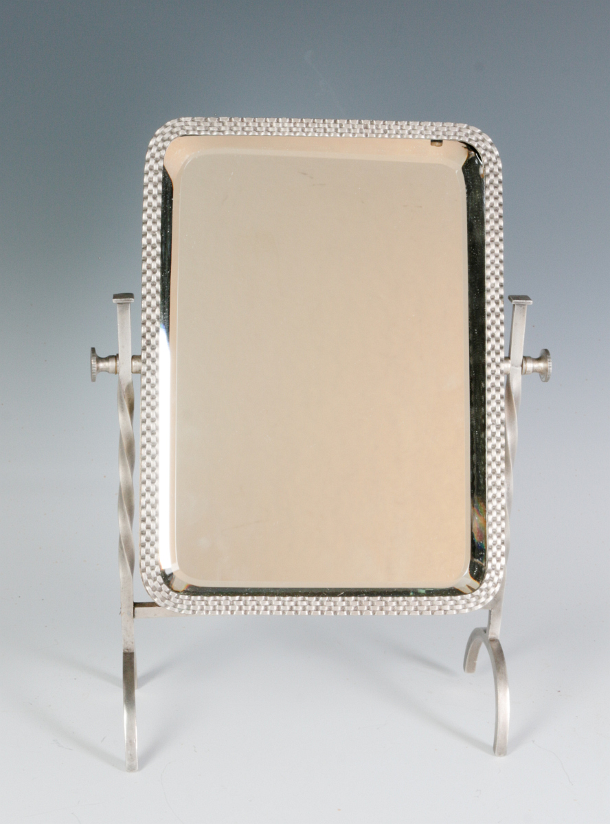 A 20TH CENTURY MINIATURE TABLE TOP CHEVAL MIRROR