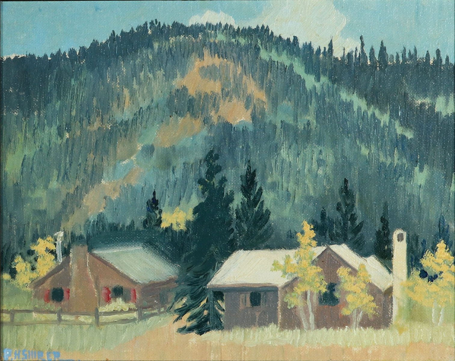 PAULINE SHIRER (1894-1975) OIL ON ARTIST'S BOARD