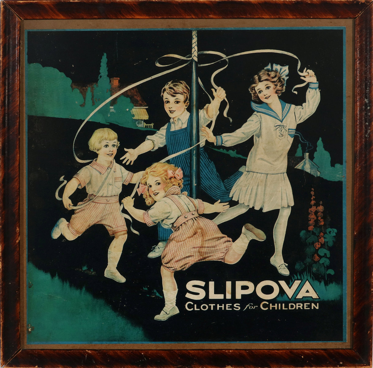 LITHOGRAPH ON PAPER SIGN FOR SLIPOVA CLOTHES