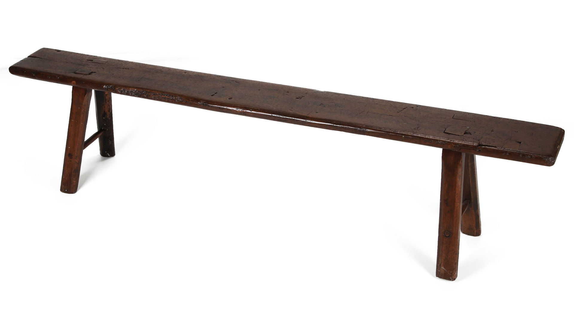A EARLY 18TH / EARLY 19TH CENTURY PRIMITIVE BENCH