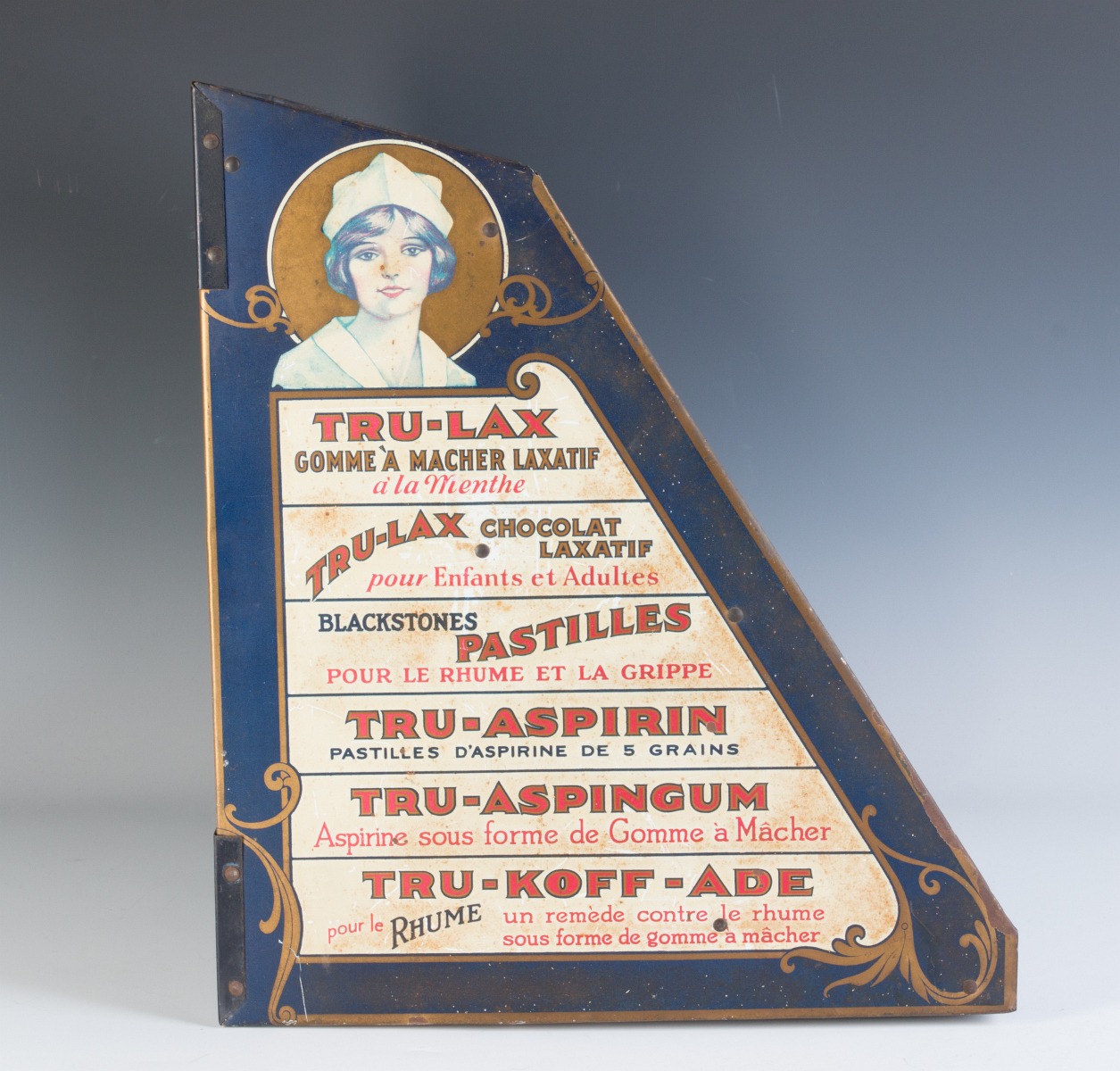 A CIRCA 1930 TRU-LAX TIN LITHO ADVERTISING DISPLAY