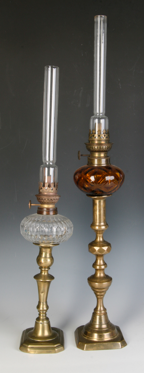 TWO 19TH CENTURY PEG LAMPS