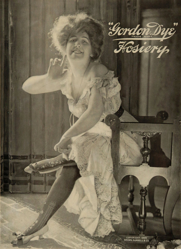 A 1904 PAPER POSTER FOR GORDON DYE HOSIERY