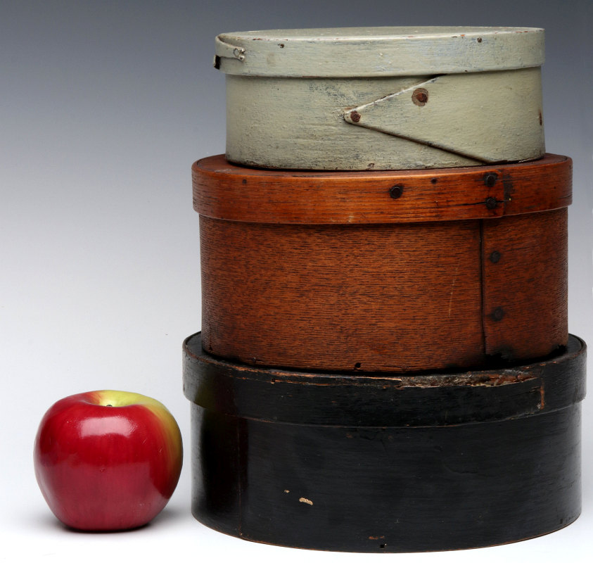 PAINTED LATE 19TH CENTURY BENTWOOD PANTRY BOXES