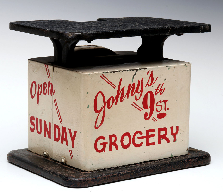 CIRCA 1940 MEAT SCALES - JOHNNY'S GROCERY, 9TH ST