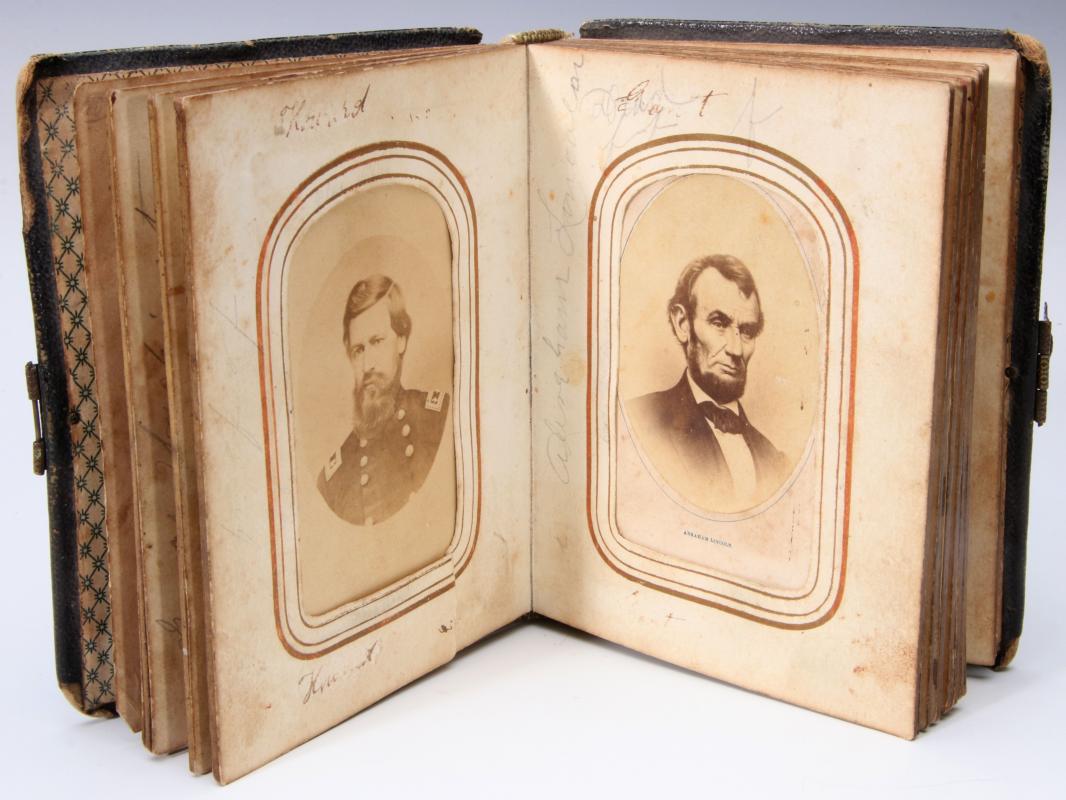 CIRCA 1870 CDV ALBUM WITH LINCOLN AND CW OFFICERS