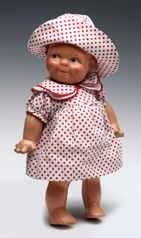 AN EARLY 20TH CENTURY COMPOSITION TODDLER DOLL