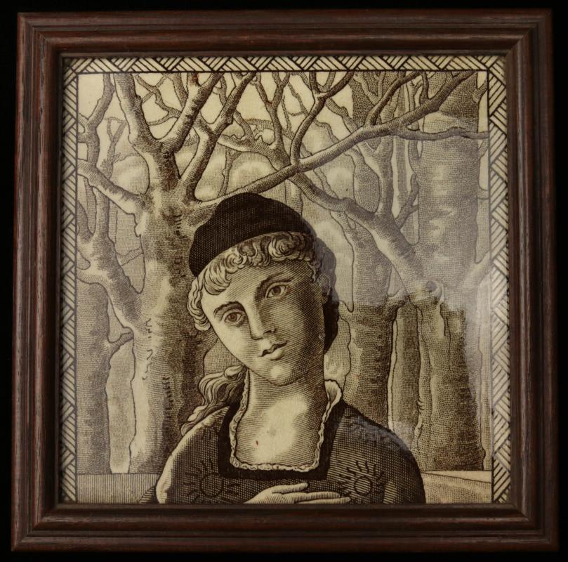 AN 1881 ENGLISH ART TILE ATTRIBUTED T.R. BOOTE