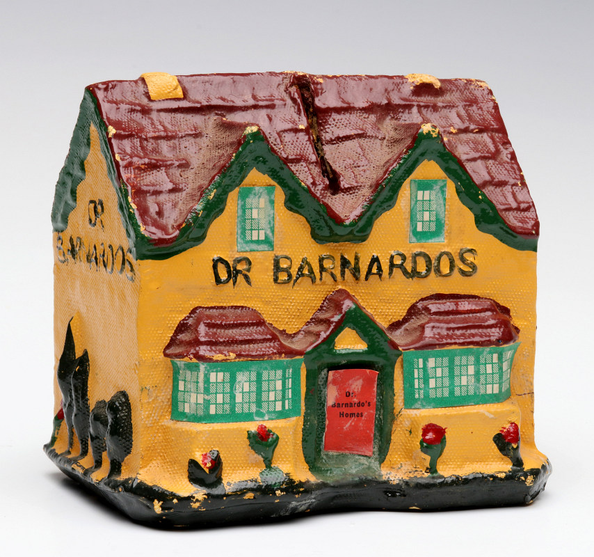 A DR. BARNARDOS DONATION BANK IN FORM OF A HOME