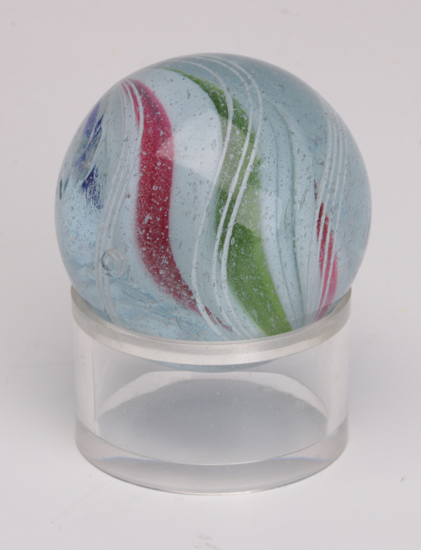 A SOLID CORE SWIRL MARBLE WITH LOBES, 1-13/16 IN.