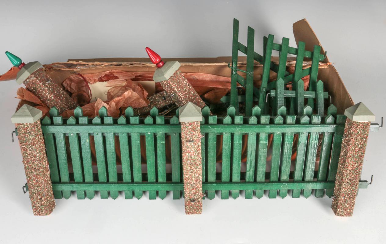 AN ANTIQUE 'DELUX' CHRISTMAS TREE FENCE