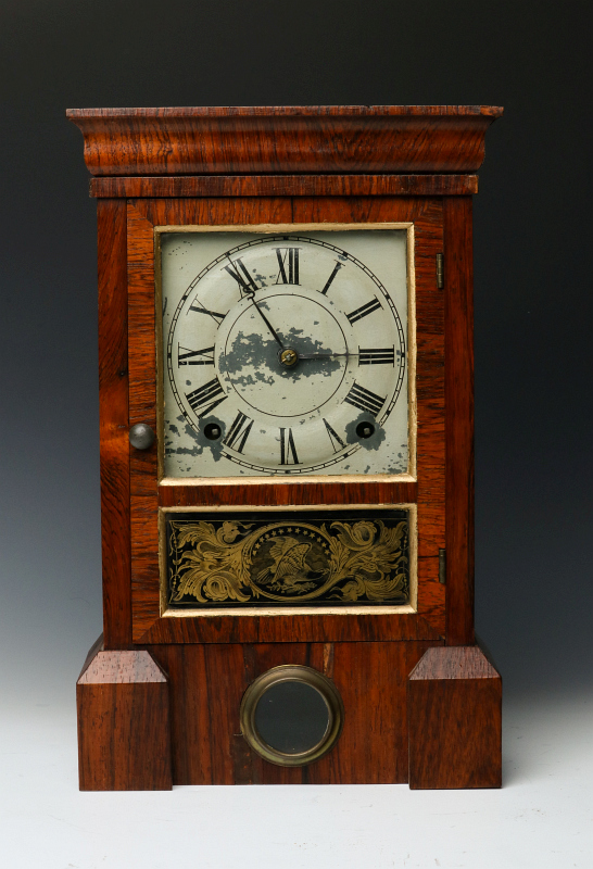 A SETH THOMAS PLYMOUTH HOLLOW COTTAGE CLOCK