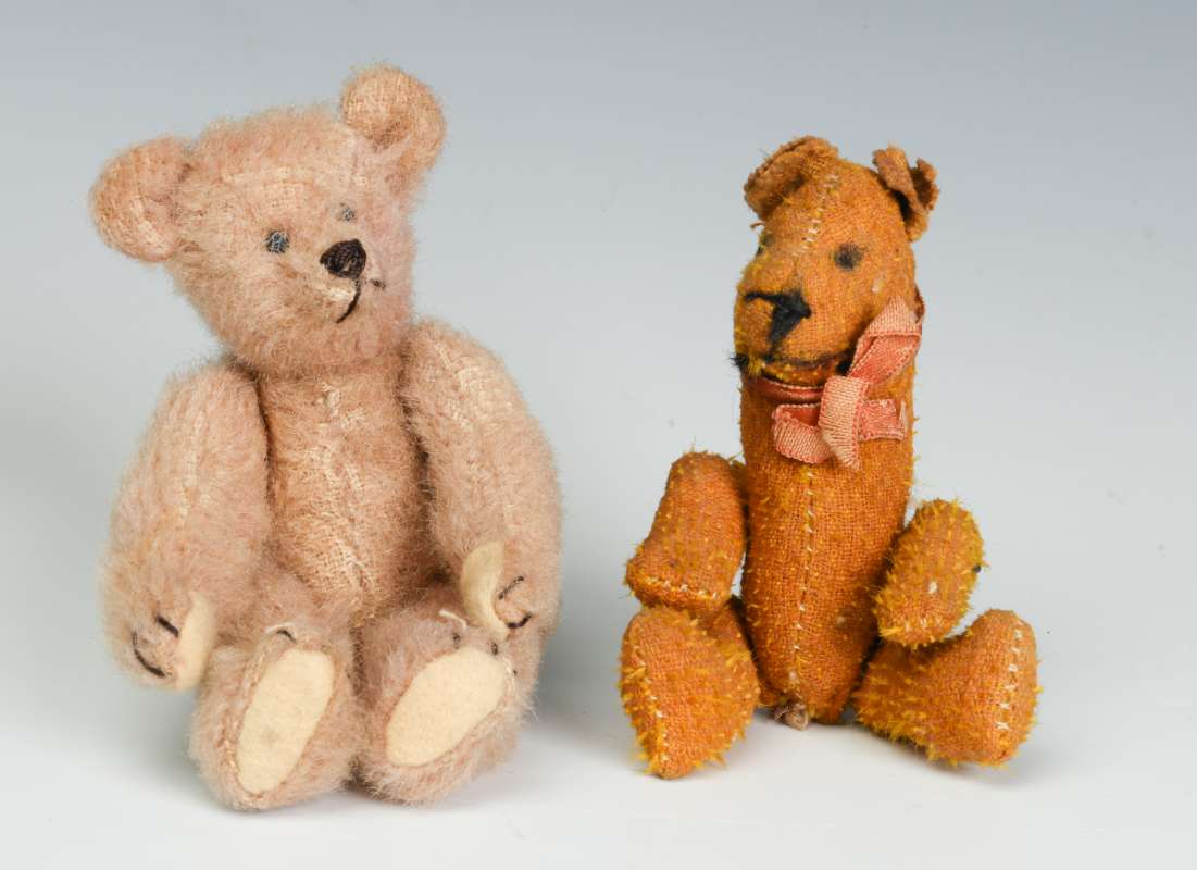 TWO ANTIQUE MINIATURE TEDDY BEARS