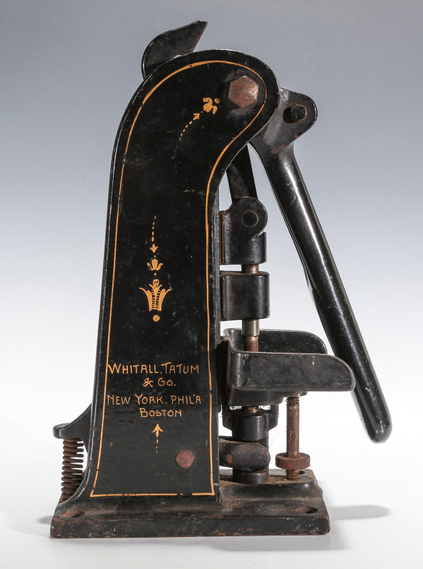 A 19TH C. WHITALL TATUM TABLET PRESSING MACHINE