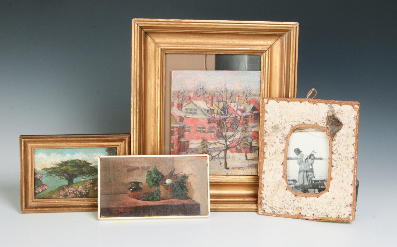 A COLLECTION OF GOOD SMALL PAINTINGS AND FRAMES