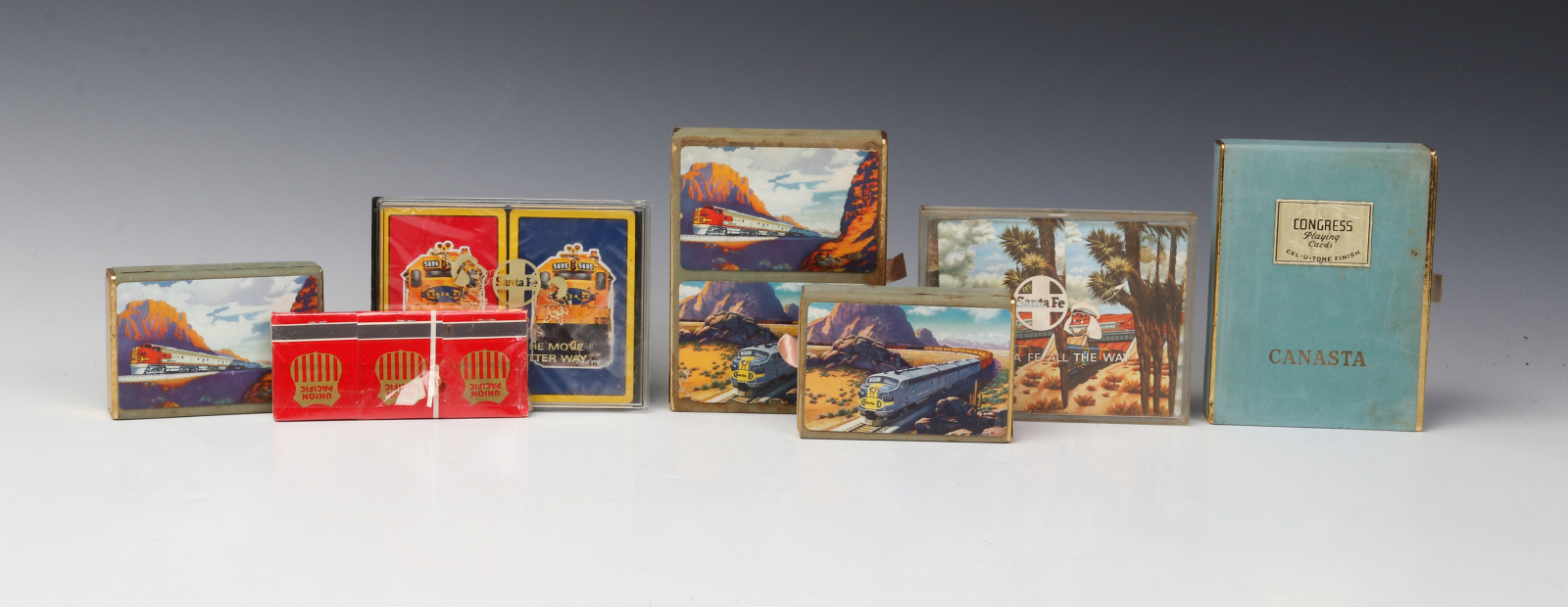 A COLLECTION OF SANTA FE RAILROAD PLAYING CARDS