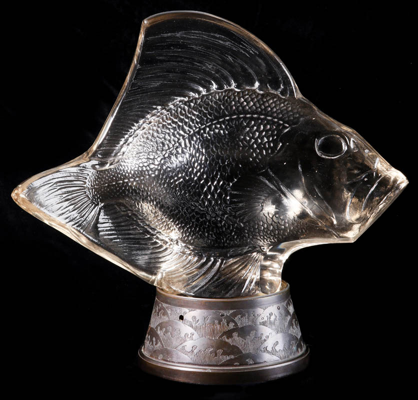 RENE LALIQUE GROS POISSONS VAGUES CRYSTAL LUMIERE