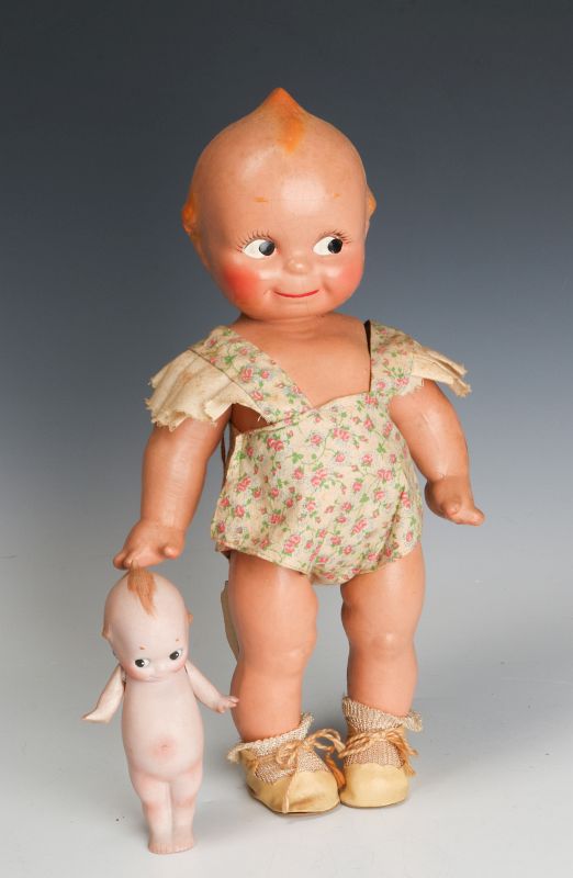 BISQUE AND COMPOSITION ROSE O'NEILL KEWPIE DOLLS
