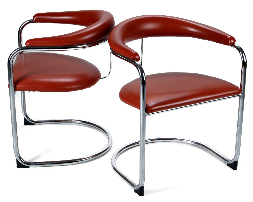 A PAIR ANTON LORENZ CANTILEVER CHAIRS FOR THONET
