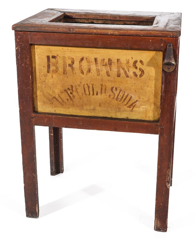AN EARLY 20TH C AMERICAN COUNTRY STORE POP COOLER
