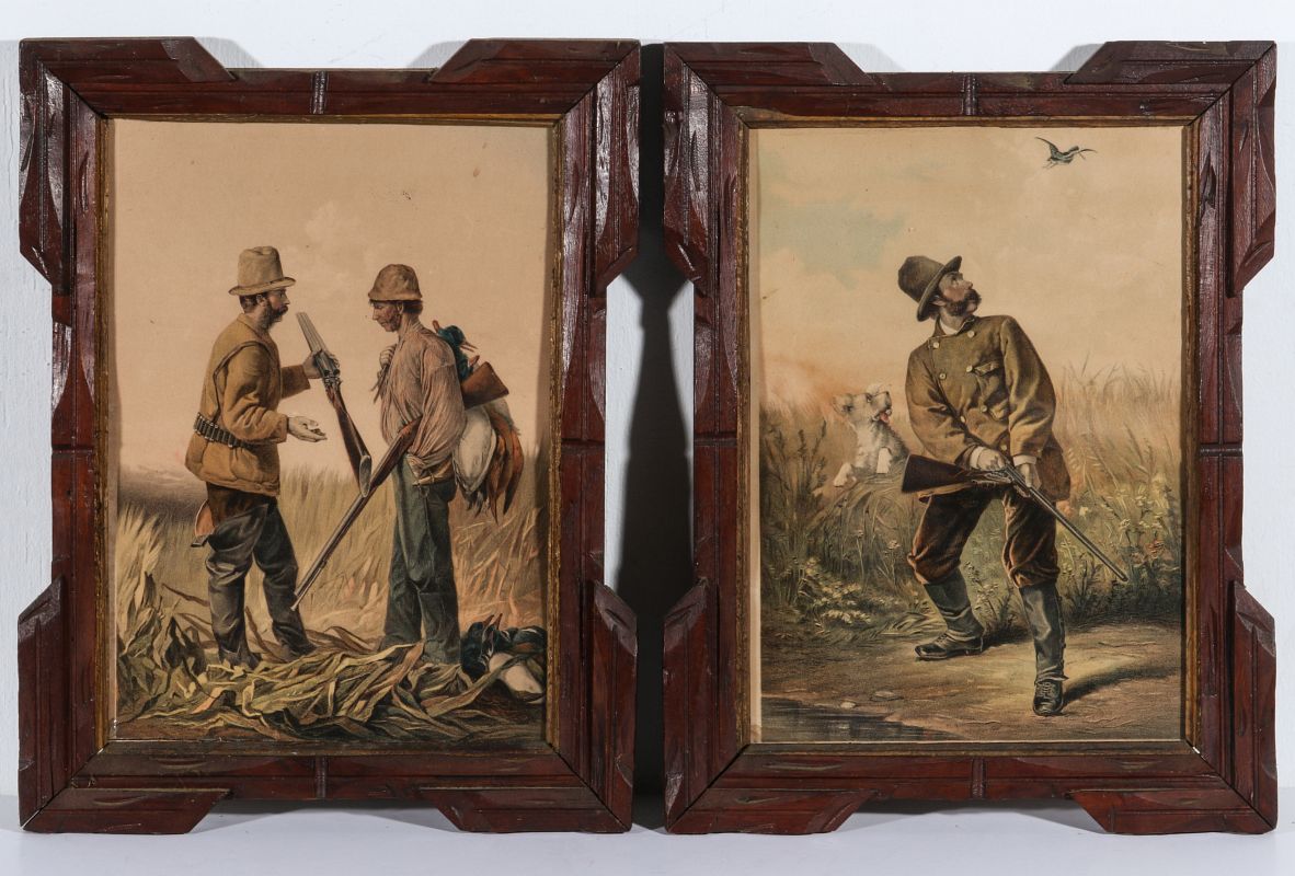 TWO 19TH C. HUNTING / SPORTING CHROMOLITHOGRAPHS