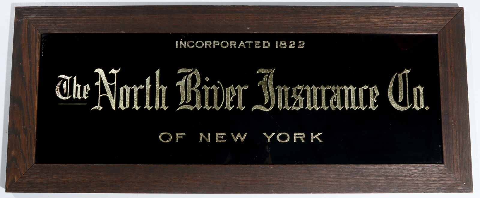 THE NORTH RIVER INSURANCE CO. REVERSE PAINTED SIGN