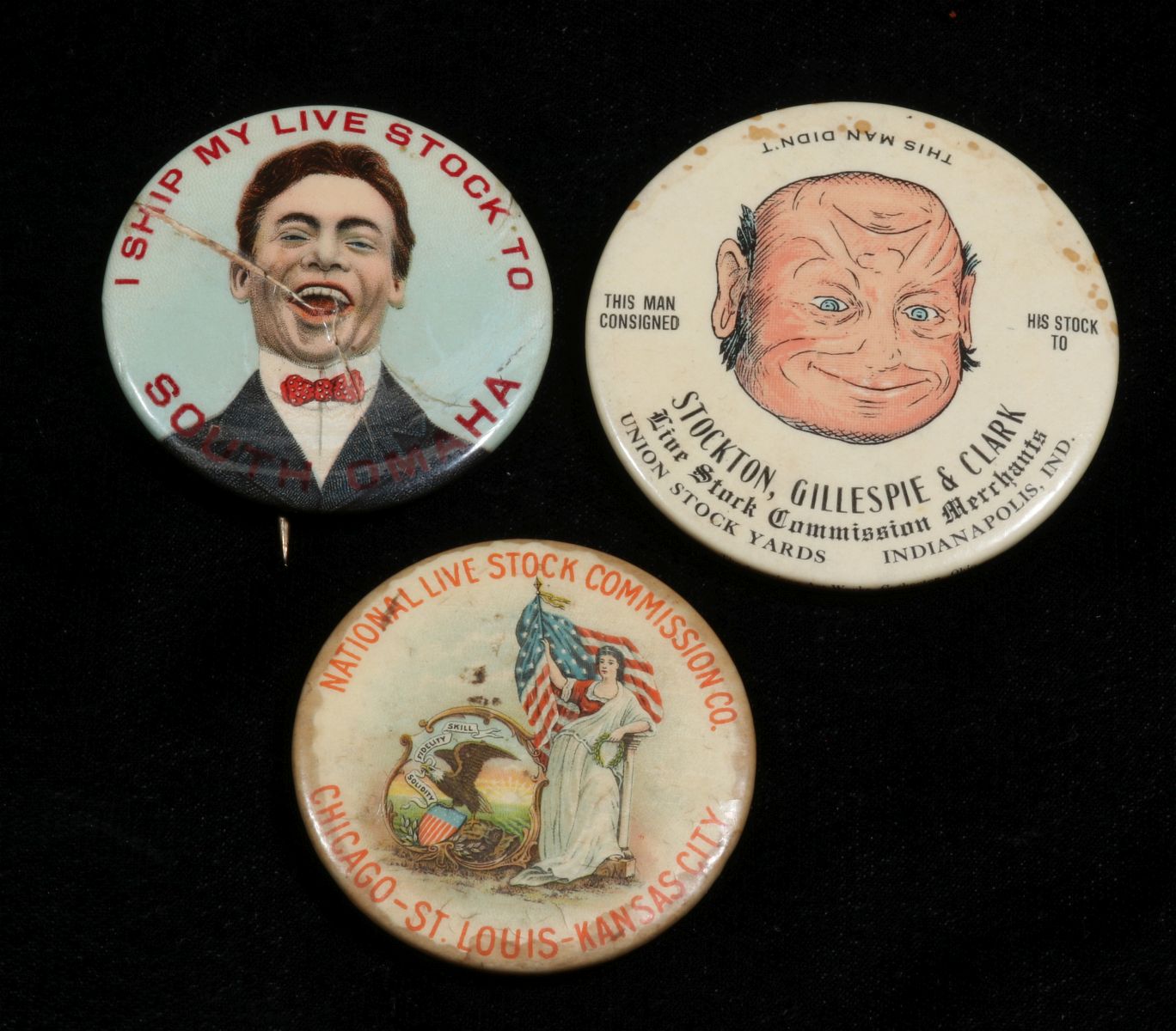 VINTAGE ADVERTISING BUTTONS AND POCKET MIRRORS