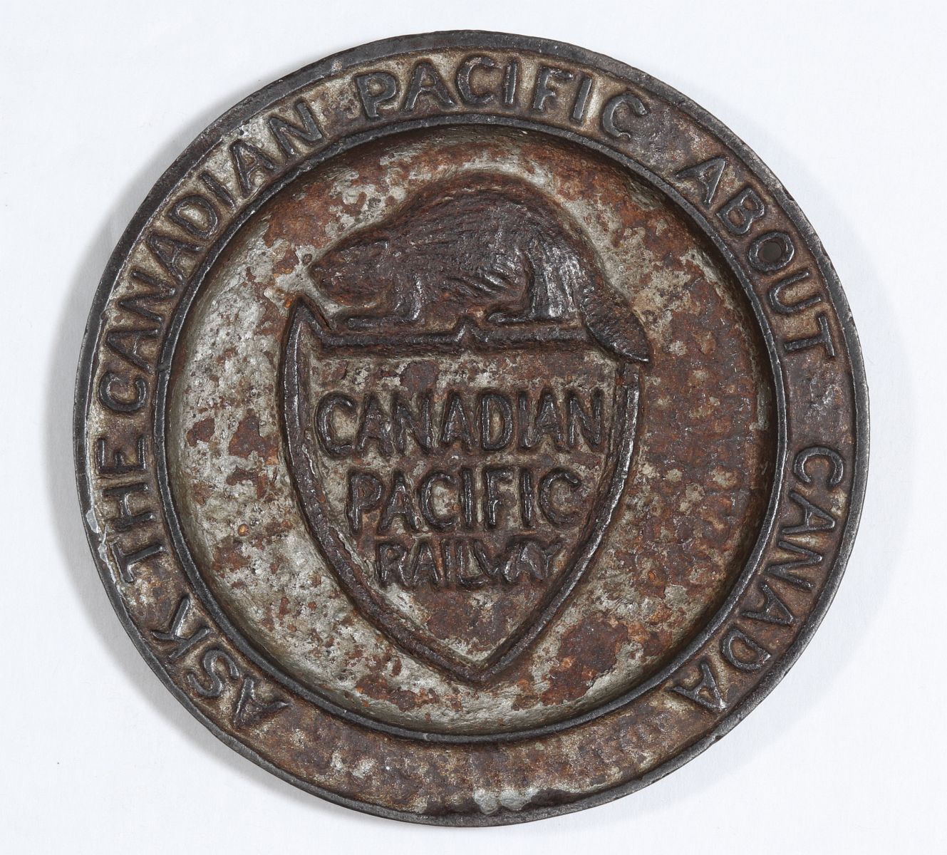 A CANADIAN PACIFIC RAILWAY ADVERTISING PAPERWEIGHT