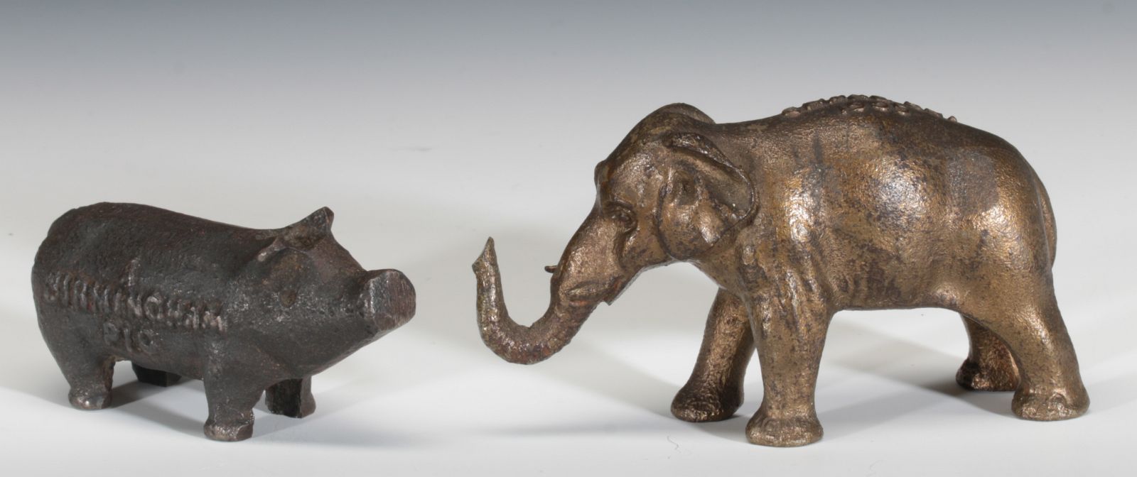 CRANE ELEPHANT AND OTHER FIGURAL PAPERWEIGHT